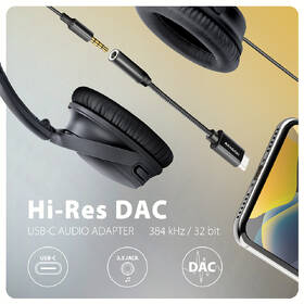 Redukce Axagon USB-C na 3.5mm jack - Hi-Res DAC audio adaptér černá

 obrázek produktu 1 z 5