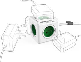 Kabel prodlužovací Powercube 5x zásuvka, 1,5m zelený

 obrázek produktu 2 z 4