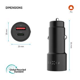 Adaptér do auta FIXED 63W, USB-C/USB-A, PD 3.0 černý

 obrázek produktu 1 z 8