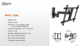 Držák TV Vogel’s W53070 polohovatelný, pro úhlopříčky 32" až 55", nosnost 20 kg černý

 obrázek produktu 7 z 7
