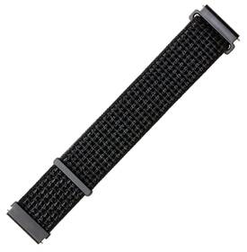 Řemínek FIXED Nylon Strap s šířkou 20mm pro smartwatch, reflexní černá barva
