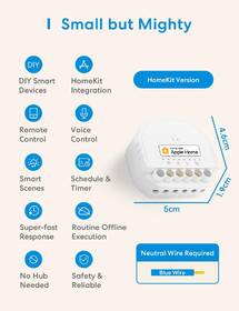 Modul Meross Smart Wi-Fi, Neutral Wire Required bílý

 obrázek produktu 2 z 8