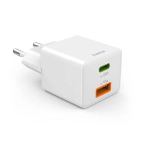 Nabíječka do sítě Hama USB-C + USB-A, PD/QC, 30 W bílá

 obrázek produktu 1 z 5