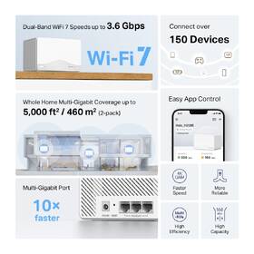 Komplexní Wi-Fi systém Mercusys Halo H25BE BE3600 Mesh Wi-Fi 7 (3 ks) bílá barva
