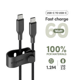 Kabel PanzerGlass empower USB-C/USB-C, 1,2m černý

 obrázek produktu 4 z 6