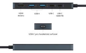 USB Hub HyperDrive Flex 5 Port USB-C černý

 obrázek produktu 5 z 6