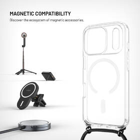 Kryt na mobil FIXED MagPure Neck s černou šňůrkou na krk na Apple iPhone 17 Pro/18 Pro černý

 obrázek produktu 2 z 8