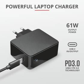 Napájecí adaptér Trust Maxo 61W pro notebooky Apple Macbook, USB-C PD 

 obrázek produktu 7 z 10