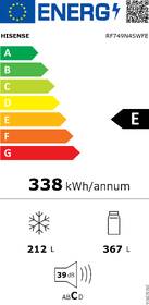 Americká lednice Hisense RF749N4SWFE černá barva
