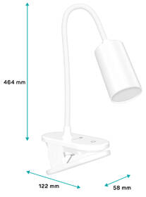 Stolní LED lampička Connect IT Clip 2 bílá

 obrázek produktu 3 z 5