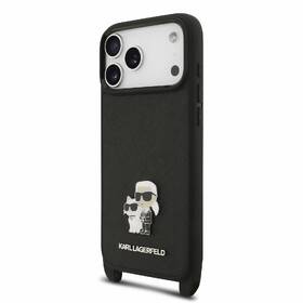 Kryt na mobil Karl Lagerfeld Saffiano Crossbody Popruh Metal Karl and Choupette na Apple iPhone 18 Pro černý

 obrázek produktu 3 z 7