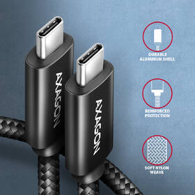 Kabel Axagon NewGEN+ kabel USB-C / USB-C, 1m, PD 240W, 8K HD, pletený černý

 obrázek produktu 2 z 7