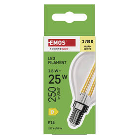 Žárovka LED EMOS Filament Mini Globe, 1,8 W, E14, teplá bílá 

 obrázek produktu 4 z 7