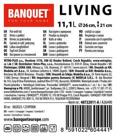 Hrnec s poklicí BANQUET LIVING 11,1 l nerez

 obrázek produktu 2 z 3