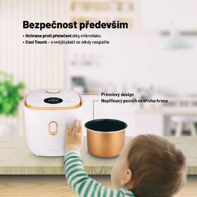 Rýžovar Lauben Multifunction Rice Cooker 1200WR Rose Gold Edition bílý

 obrázek produktu 8 z 13