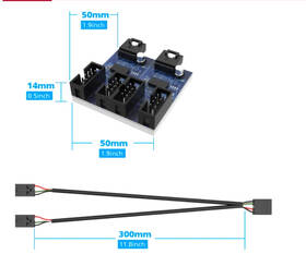 Adaptér AKASA Internal 1-to-4 USB 2.0 Splitter Hub Cable černý

 obrázek produktu 3 z 3