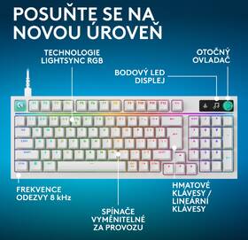 Klávesnice Logitech G316 X 98, US INT'L layout bílá

 obrázek produktu 11 z 18