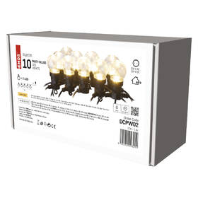 Party osvětlení EMOS 50 LED řetěz - 10x párty žárovky čiré, 5 m, venkovní i vnitřní, teplá bílá 

 obrázek produktu 7 z 7