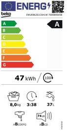 Set výrobků Beko EWUE86261CSH1W + EDF85241CSH1W 
