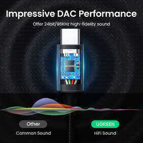 Kabel UGREEN USB-C/3.5mm Jack, 1m černý

 obrázek produktu 3 z 5