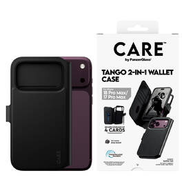 Pouzdro na mobil flipové PanzerGlass CARE na Apple iPhone 18 Pro Max / 17 Pro Max Tango 2v1 Wallet MagSafe černé

 obrázek produktu 3 z 4