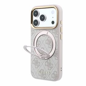 Kryt na mobil Guess PU 4G Ring Stand MagSafe na Apple iPhone 18 Pro růžový

 obrázek produktu 4 z 6