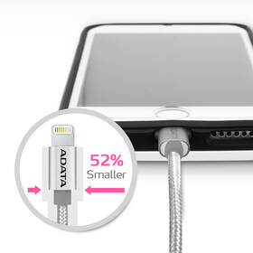 Kabel ADATA Sync & Charge USB/Lightning, 1m, MFi, opletený stříbrný

 obrázek produktu 2 z 7