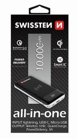 Powerbanka Swissten All-In-One 10 000mAh QI+QC+PD 18W černá

 obrázek produktu 2 z 2