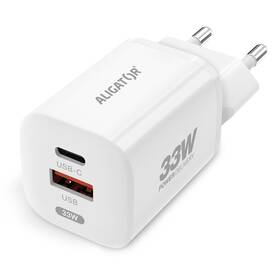Nabíječka do sítě Aligator Power Delivery 33W, USB-C + USB-A + USB-C kabel bílá

 obrázek produktu 1 z 5