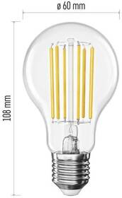 Žárovka LED EMOS Filament klasik, 7,2W, 1521lm, E27, teplá bílá 

 obrázek produktu 13 z 13