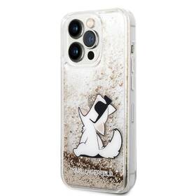 Kryt na mobil Karl Lagerfeld Liquid Glitter Choupette Eat na Apple iPhone 14 Pro zlatý

 obrázek produktu 1 z 3