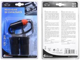 Rozdvojka Compass 07415 12/24V s kabelem volná 

 obrázek produktu 2 z 2