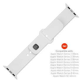 Řemínek FIXED Silicone Sporty Strap na Apple Watch 38/40/41mm bílý

 obrázek produktu 2 z 4