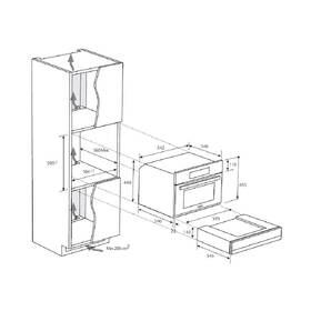 Kompaktní trouba Haier HWO45NM6OXB2 černá barva
