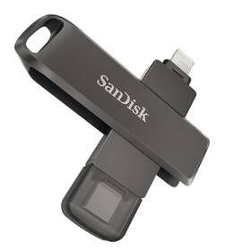 USB Flash SanDisk iXpand Luxe 64GB, USB-C + Lightning šedá barva

