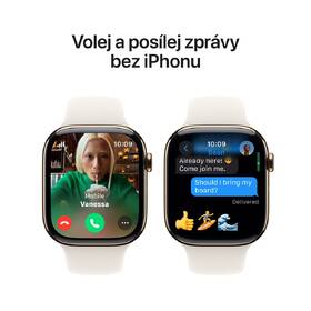 Chytré hodinky Apple GPS + Cellular 46mm pouzdro ze zlatého titanu - hvězdně bílý sportovní řemínek - S/M 

 obrázek produktu 6 z 8