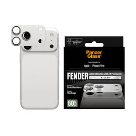 Hliníková ochrana fotoaparátu PanzerGlass FENDER na Apple iPhone 17 Pro stříbrné

 obrázek produktu 4 z 5