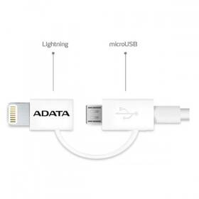 Kabel ADATA USB/micro USB + Lightning, 1m bílý

 obrázek produktu 2 z 3