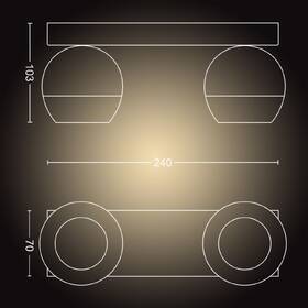 Bodové svítidlo Philips Buckram White Ambiance 2 Spot černá barva
