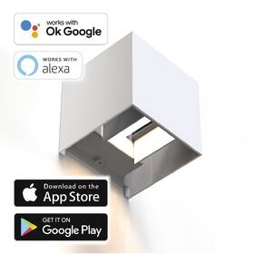 Nástěnné svítidlo Hama SMART Wi-Fi, čtvercové, 10 cm, IP44 bílé

 obrázek produktu 2 z 5