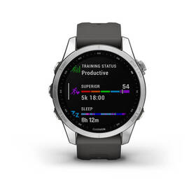 Chytré hodinky Garmin fenix 7S Glass - Silver / Graphite Silicone Band 

 obrázek produktu 4 z 10