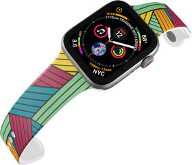 Řemínek Mi-Band na Apple Watch 42/44/45/49 mm - motiv Popruhy, bílý 

 obrázek produktu 3 z 3