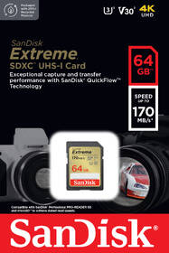 Paměťová karta SANDISK 64GB UHS-I U3 (170R/80W) 

 obrázek produktu 1 z 1
