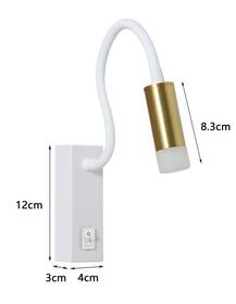 Nástěnné svítidlo IMMAX GOAL LED, vypínač, 3W bílé/zlaté

 obrázek produktu 2 z 8