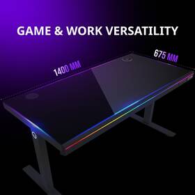 Herní stůl Lorgar DP80 RGB Tempered Glass černý

 obrázek produktu 13 z 14