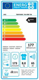 Sušička prádla AEG T8DFE68SC bílá barva

