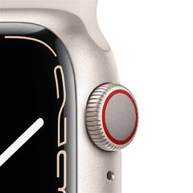 Chytré hodinky Apple GPS + Cellular, 41mm pouzdro z hvězdně bílého hliníku - hvězdně bílý sportovní řemínek 

 obrázek produktu 1 z 2
