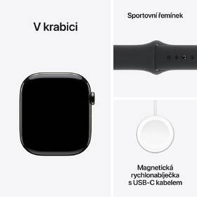 Chytré hodinky Apple GPS + Cellular 42mm pouzdro z břidlicově šedého titanu - černý sportovní řemínek - M/L 

 obrázek produktu 8 z 8