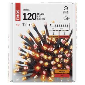 Vánoční osvětlení EMOS 120 LED řetěz - 12 m, pulzující, venkovní i vnitřní, vintage/červená 

 obrázek produktu 6 z 7
