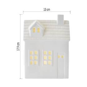 LED dekorace EMOS keramický domeček, 18 cm, 1LED, vnitřní, teplá bílá, časovač 

 obrázek produktu 3 z 6